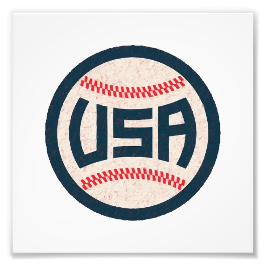 Team USA Baseball フォトプリント (正面)