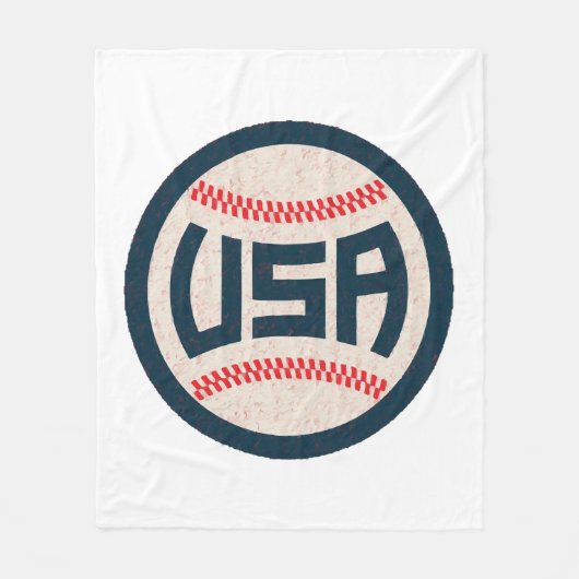 Team USA Baseball フリースブランケット (正面)