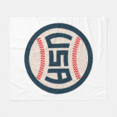 Team USA Baseball フリースブランケット (正面(横))
