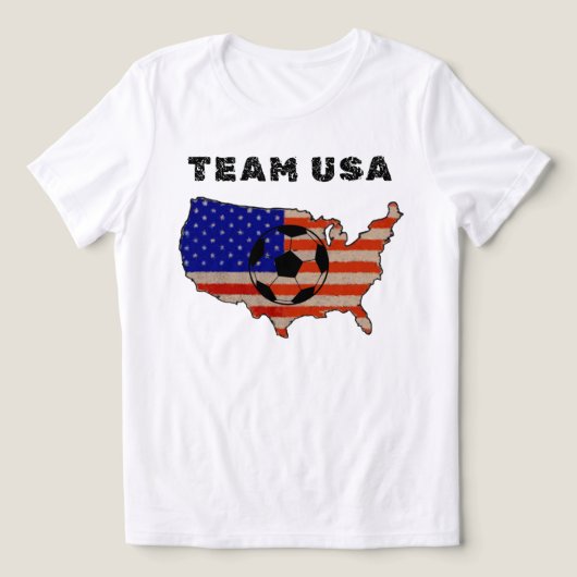 Team USA Distressed Flag Soccer Game Day 2026 トライブレンドＴシャツ (デザイン正面)