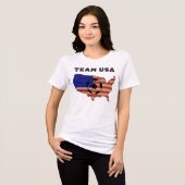 Team USA Distressed Flag Soccer Game Day 2026 トライブレンドＴシャツ (正面全面)