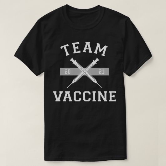 Team Vaccine Vaccinated Pro Vaccination 2021 Docto Tシャツ (デザイン正面)
