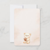 Team Watercolor Teddy Bear Football  サンキューカード (裏面)
