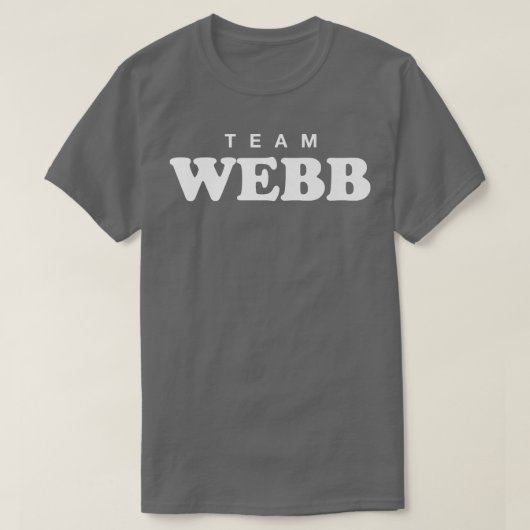 Team Webb Personalized Surname Bride Groom Family  Tシャツ (デザイン正面)