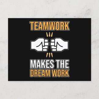 Team Work Makes Dream Work Employee Appreciation G ポストカード