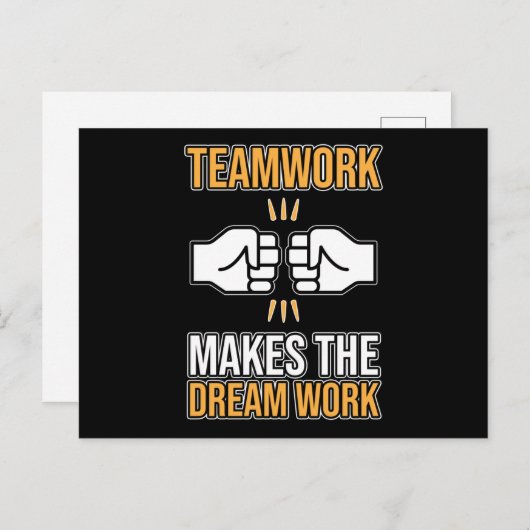 Team Work Makes Dream Work Employee Appreciation G ポストカード (正面/裏面)