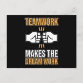 Team Work Makes Dream Work Employee Appreciation G ポストカード (正面)