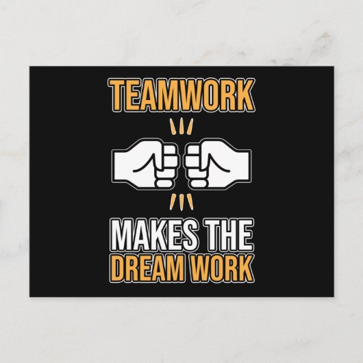 Team Work Makes Dream Work Employee Appreciation G ポストカード (正面)