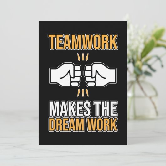 Team Work Makes Dream Work Employee Appreciation G 招待状 (スタンド正面)