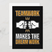 Team Work Makes Dream Work Employee Appreciation G 招待状 (正面/裏面)