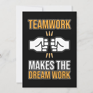 Team Work Makes Dream Work Employee Appreciation G 招待状