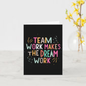 Team Work Makes The Dream Work, Motivational Srts  カード (黄色い花)