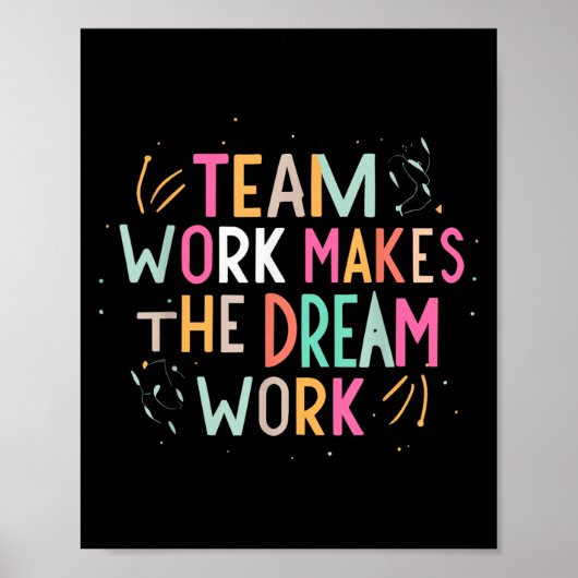 Team Work Makes The Dream Work, Motivational Srts  ポスター (正面)