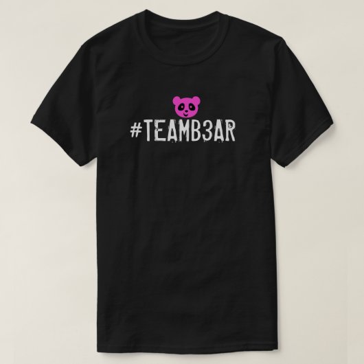 #Teamb3arのワイシャツ-ピンクB3ar Tシャツ (デザイン正面)