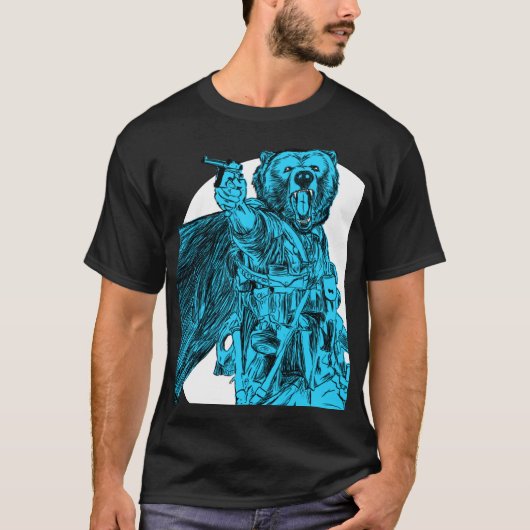 #Teamb3ar -戦場くまの青 Tシャツ (正面)