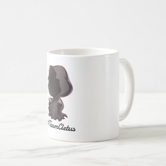 #TeamCletusのチビ(小さくかわいく書いた感じ)のマグ コーヒーマグカップ (正面右)
