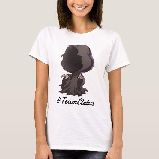 #TeamCletusのチビ(小さくかわいく書いた感じ)のワイシャツの胸だけ Tシャツ (正面)