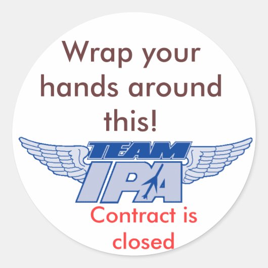 teamipa手を包のまわりにむ!契約… ラウンドシール (正面)