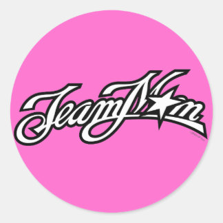 TeamMomブラックロゴ ラウンドシール
