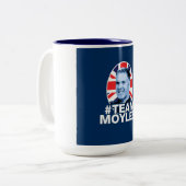 #TEAMMOYLESのコーヒー・マグの青 ツートーンマグカップ (正面左)
