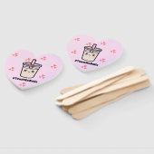 #TeamNoBalls タピオカ入りミルクティー性別お披露目 ハンドファン (組立なし)