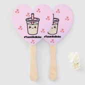 #TeamNoBoba No Balls Bubble Tea Boba Gender Reveal ハンドファン (正面&裏面)