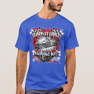 Teamstrange パンク ロック レーサー スケルトン ロッキング デザイン tシャツ