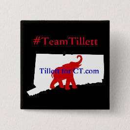 #TeamTillettのロゴCTの正方形ボタン 缶バッジ