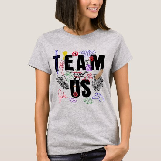 TeamUSのワイシャツ(殴り書きされる) Tシャツ (正面)