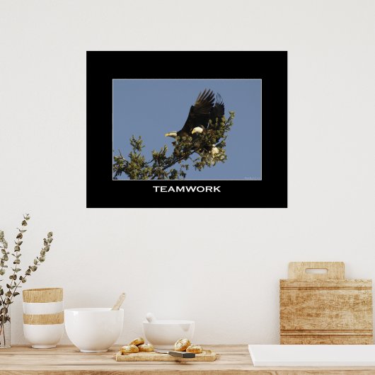 TEAMWORKフォトやる気を起こさせるポスター ポスター (キッチン)