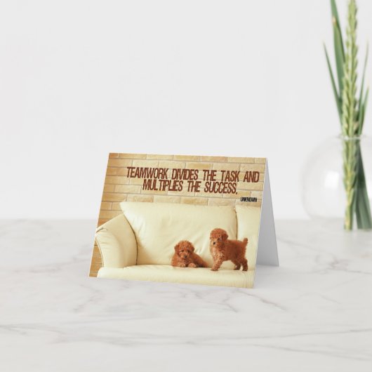 Teamwork 感動的 Greetingノートカード カード (正面)