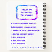 Teamwork 2022紫スパイラルノートブック ノートブック (裏面)