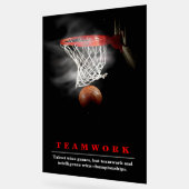 Teamwork Basketball Motivational Inspirational アクリルサイン (傾斜)