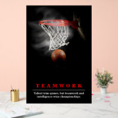 Teamwork Basketball Motivational Inspirational アクリルサイン (ウェディング)