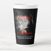Teamwork Basketball Motivational Inspirational カフェラテマグ (正面)