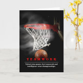 Teamwork Basketball Motivational Inspirational カード (黄色い花)