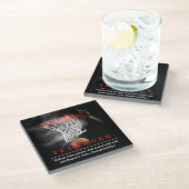 Teamwork Basketball Motivational Inspirational ガラスコースター (アングル)