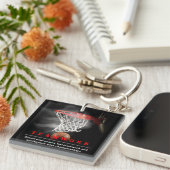 Teamwork Basketball Motivational Inspirational キーホルダー (正面右)