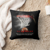 Teamwork Basketball Motivational Inspirational クッション (ブランケット)