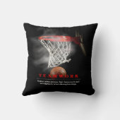 Teamwork Basketball Motivational Inspirational クッション (裏面)
