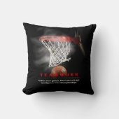 Teamwork Basketball Motivational Inspirational クッション (正面)