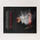 Teamwork Basketball Motivational Inspirational ジグソーパズル (横)