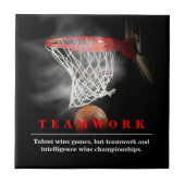 Teamwork Basketball Motivational Inspirational タイル (正面)