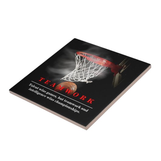 Teamwork Basketball Motivational Inspirational タイル (側面)