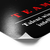 Teamwork Basketball Motivational Inspirational フォトプリント (角)