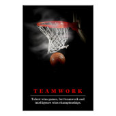 Teamwork Basketball Motivational Inspirational ポスター (正面)