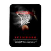 Teamwork Basketball Motivational Inspirational マグネット (縦)