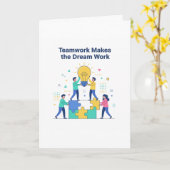 Teamwork Makes the Dream Work Greeting Cards カード (黄色い花)