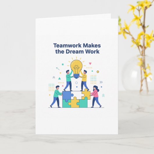 Teamwork Makes the Dream Work Greeting Cards カード (黄色い花)