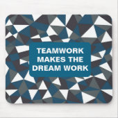 Teamwork Makes The Dream Work | Modern Blue Geomet マウスパッド (正面)